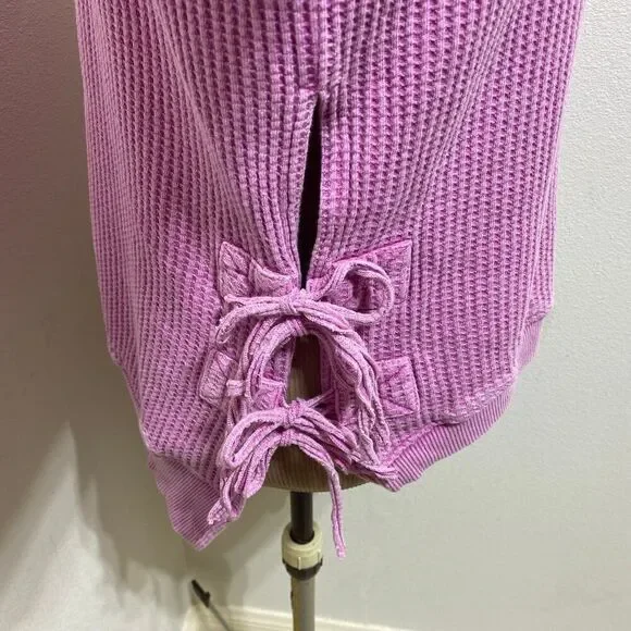 Free People Cropped Interlaken Thermal Top Size Large - Picture 5 of 12